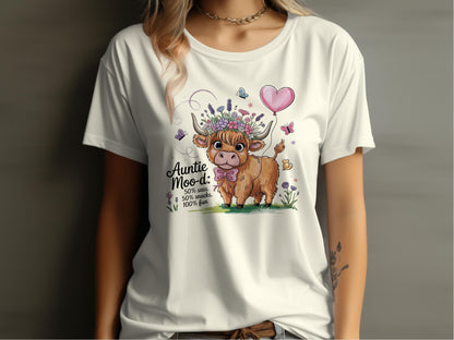 Cute Auntie Moo-d Cow Graphic Tee Shirt product