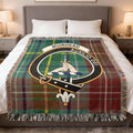 Clan Muirhead Auxilio Dei tartan woven blanket — clan colours in 100% cotton heirloom throw