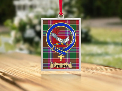 Burrell Crest Plaid Pattern Personalized Ornament product
