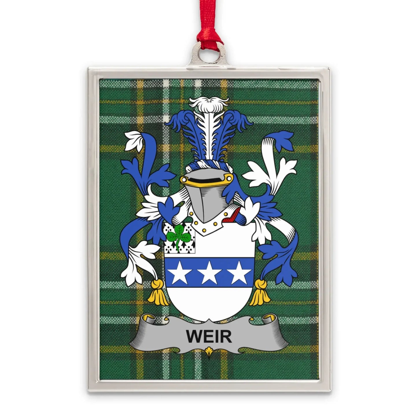 Weir Family Crest Plaid Pattern Ornament product type