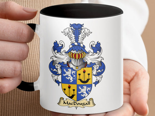 MacDougall Clan Family Crest Emblem Accent Coffee Mug - Living Stone Gifts