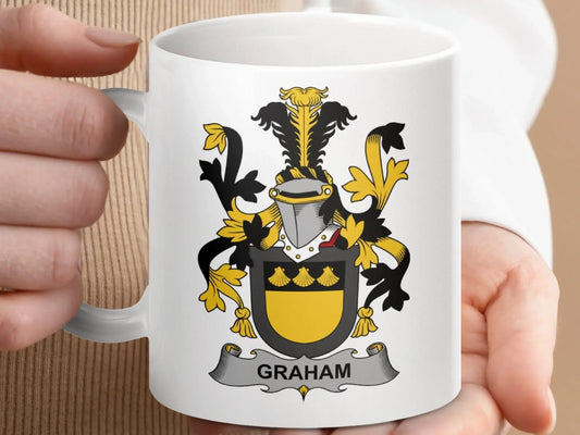 Graham Surname Irish Family Crest Mug - Celtic Ancestry Gifts