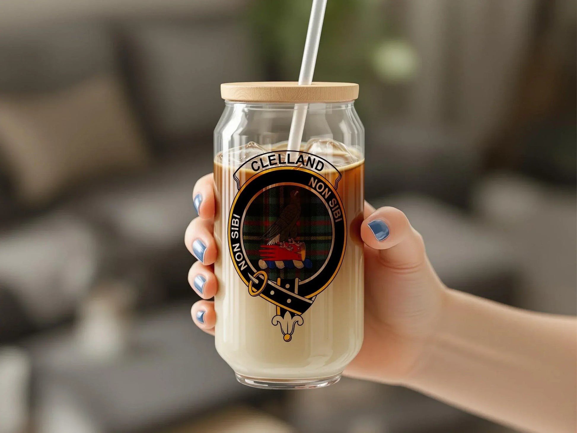 Clelland Clan Insignia Glass Tumbler product