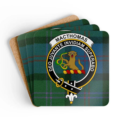 MacThomas Tartan Clan Crest Design Coasters product