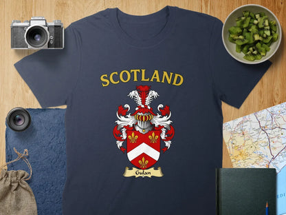 Scotland Gulan Family Crest Graphic T-shirt product
