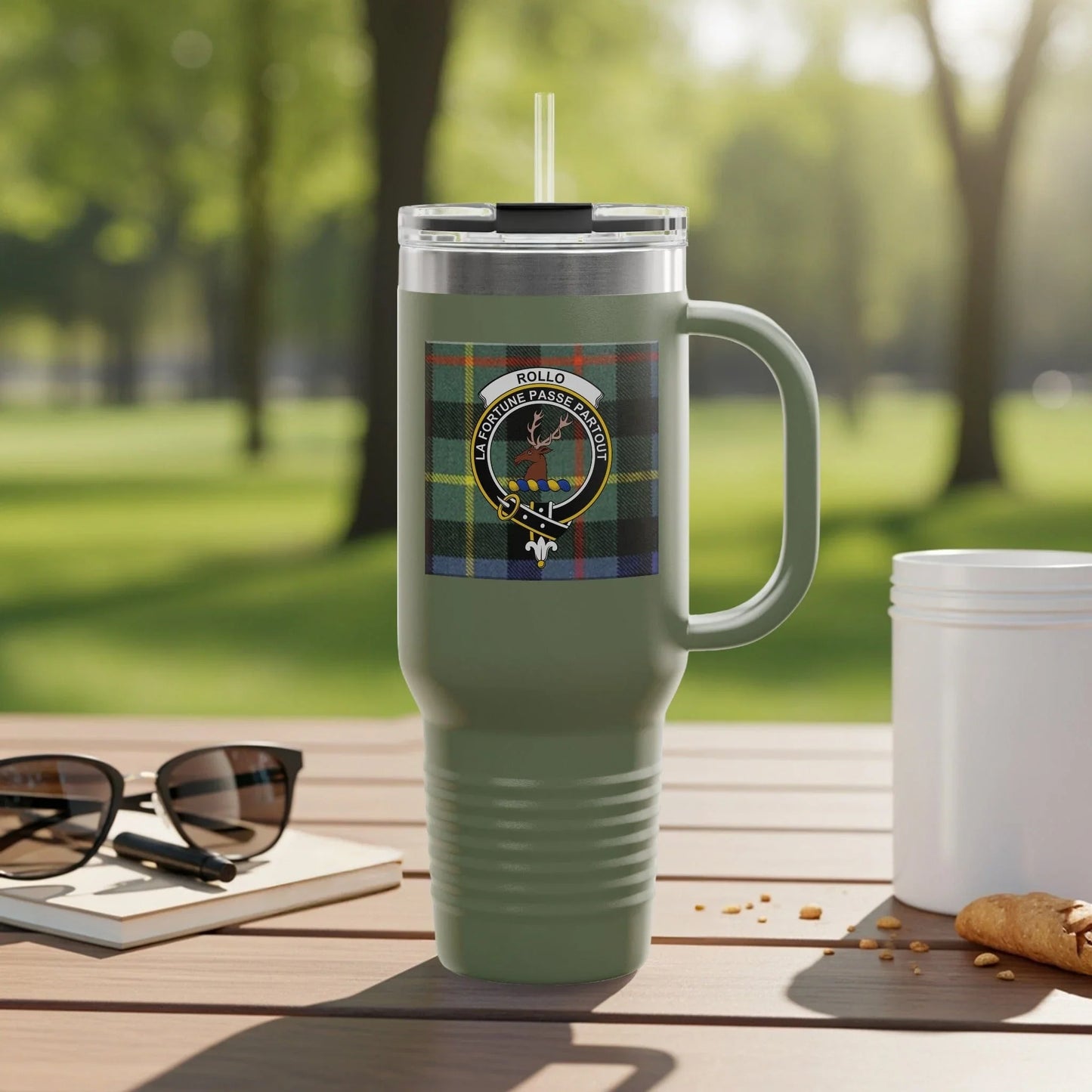 Plaid Patterned Travel Tumbler Beverage Container product type