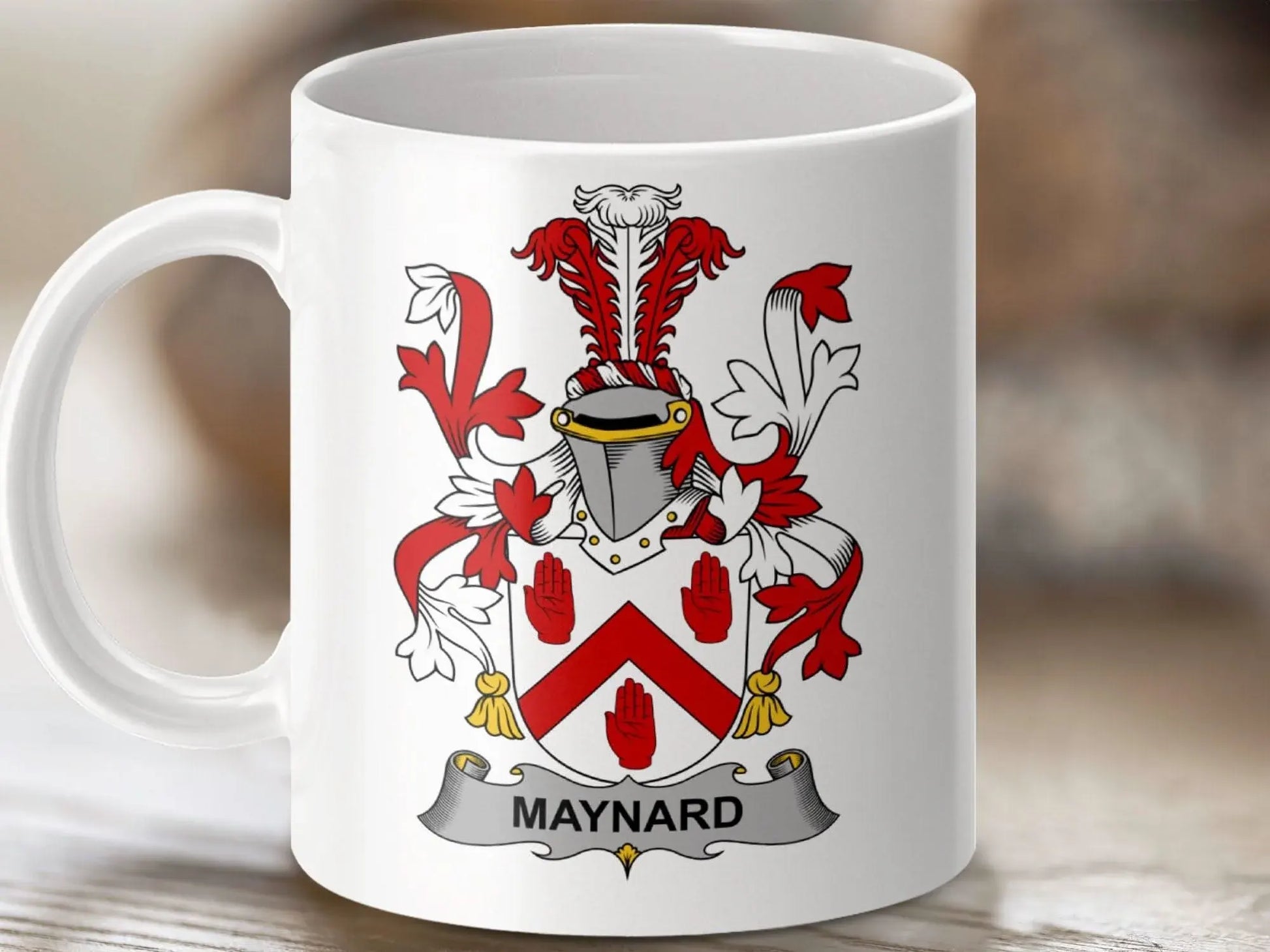 Maynard Surname Irish Family Crest Mug - Celtic Ancestry Gifts