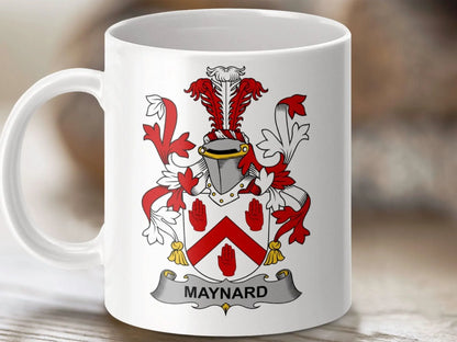 Maynard Surname Irish Family Crest Mug - Celtic Ancestry Gifts