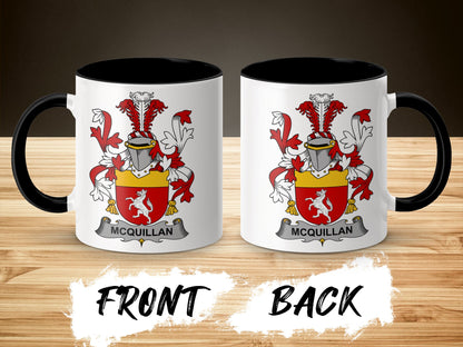 McQuillan Family Crest Irish Genealogy Mug - Living Stone Gifts