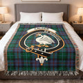 Clan Calder be mindful swan crest woven blanket — 100% cotton, sofa display