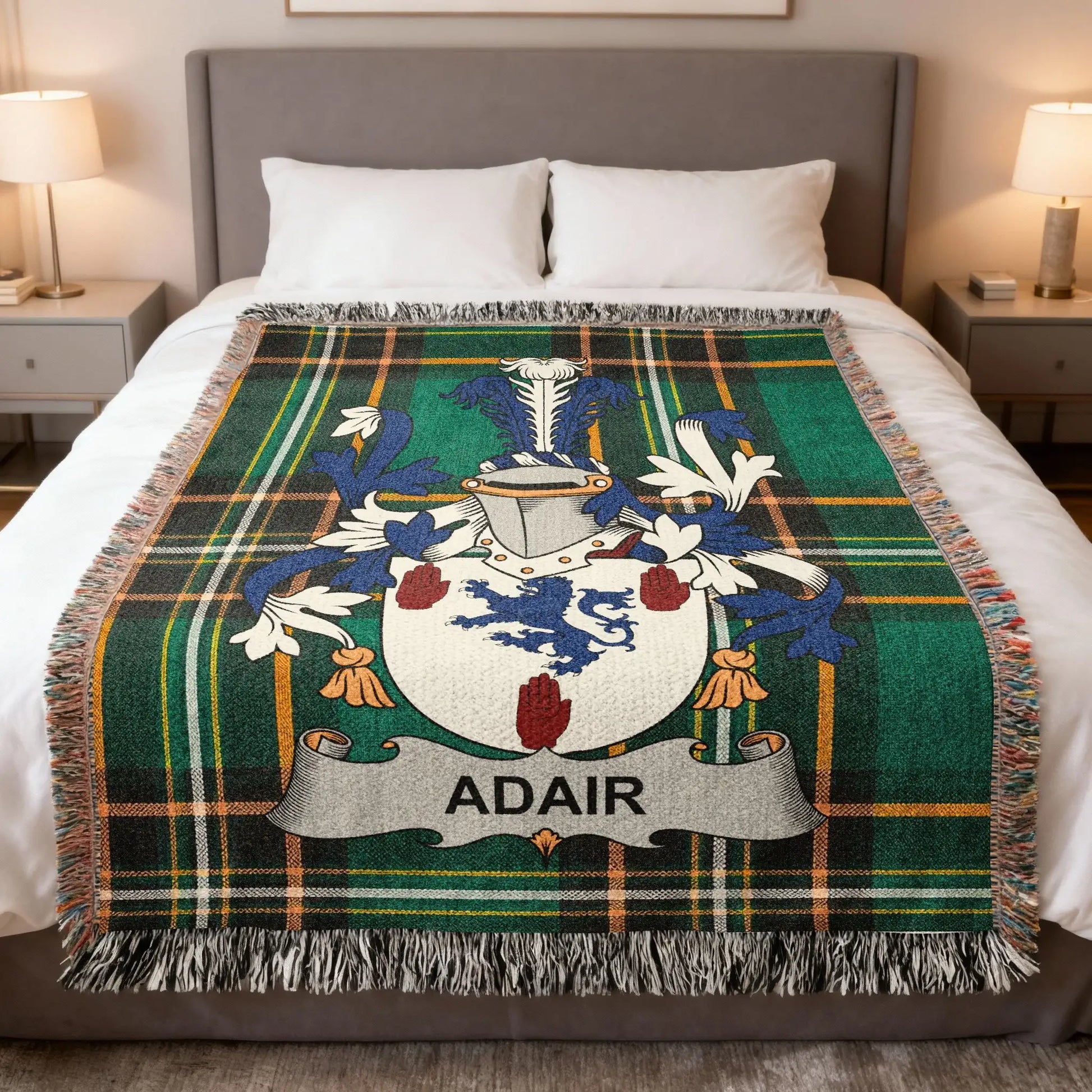 Green Adair Tartan Plaid Heraldry Decor Throw product type