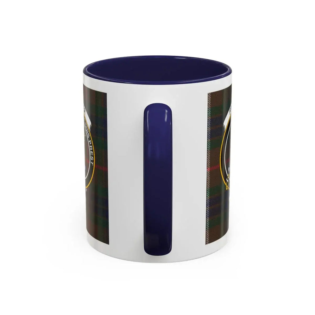 Fraser tartan accent mug product spec — 11oz and 15oz ceramic, three accent colour options