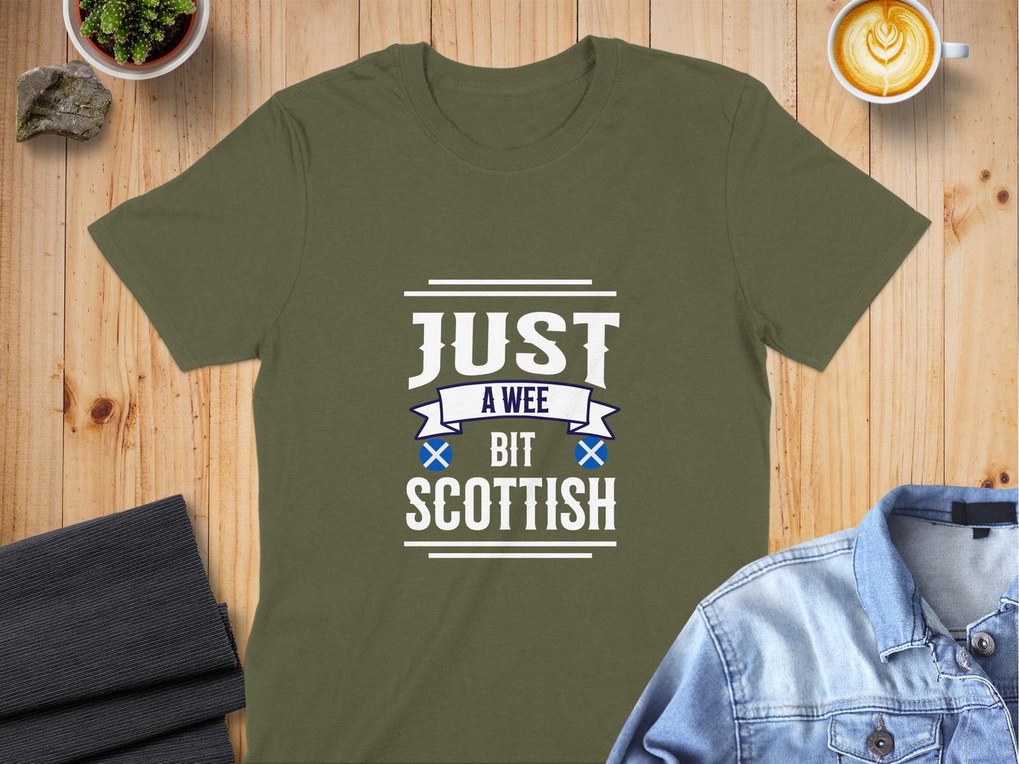 Just A Wee Bit Scottish Unique Design T-Shirt - Living Stone Gifts