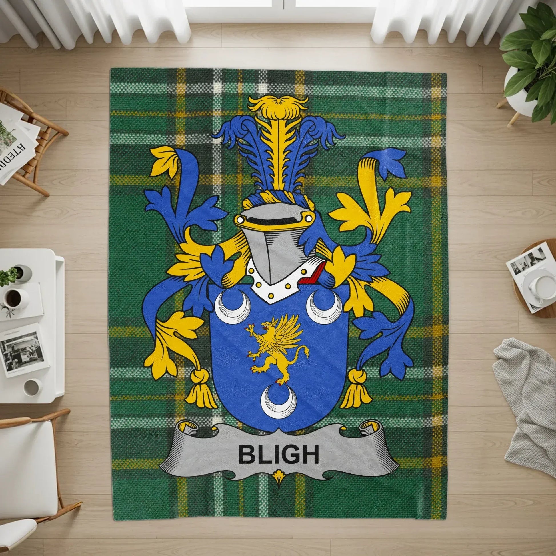 Bligh Family Crest Tartan Plaid Blanket product type