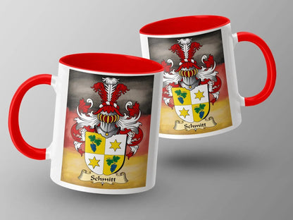 German Family Crest Red Handled Custom Mug product type