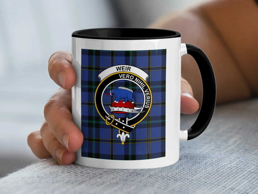Weir Tartan Mug with Coat of Arms Design