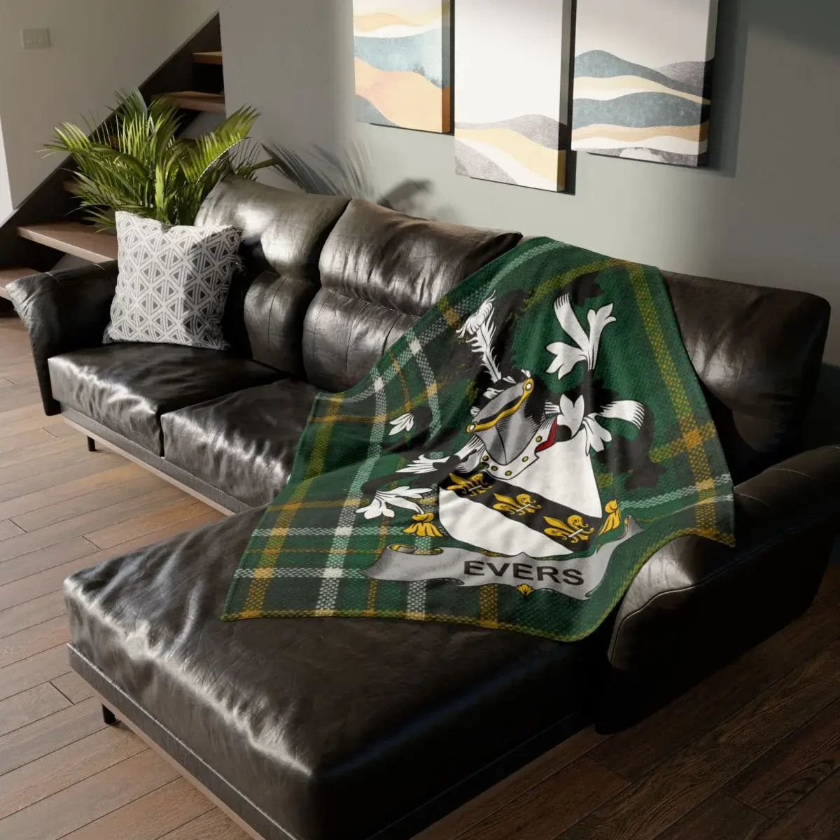 Personalized Cozy Family Crest Blanket product