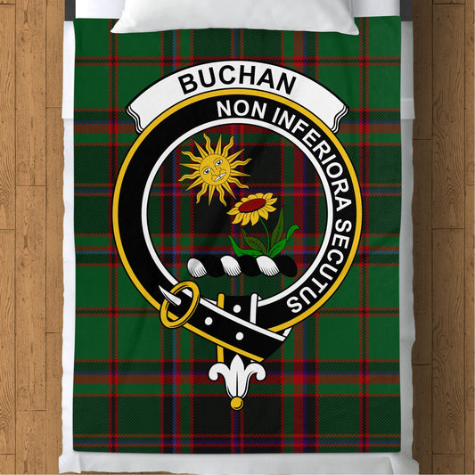 Buchan Crest Scottish Tartan Throw Blanket - Living Stone Gifts