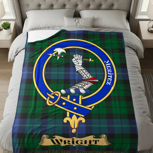 Personalized Wright Family Crest Blanket product