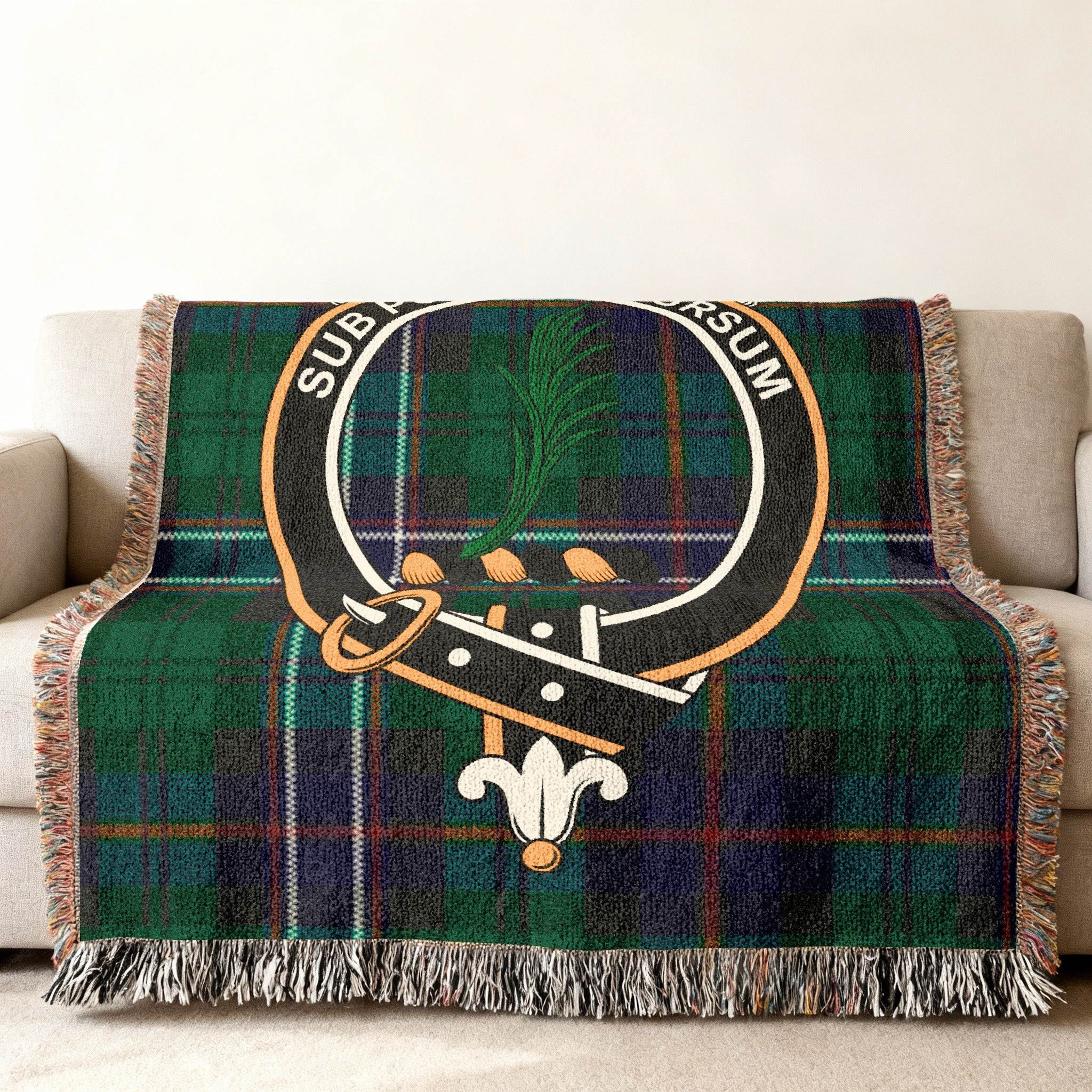 Clan Crest Sub Ardua Crest Badge Expertly Designed Blanket