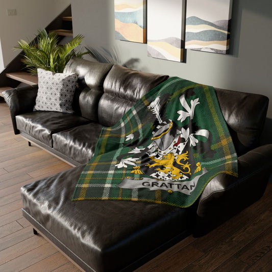 Grattan Family Crest Tartan Blanket Cozy Home Decor product