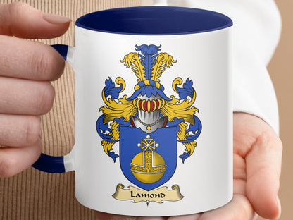 Clan Lamont Scottish Coat of Arms Accent Mug - Living Stone Gifts