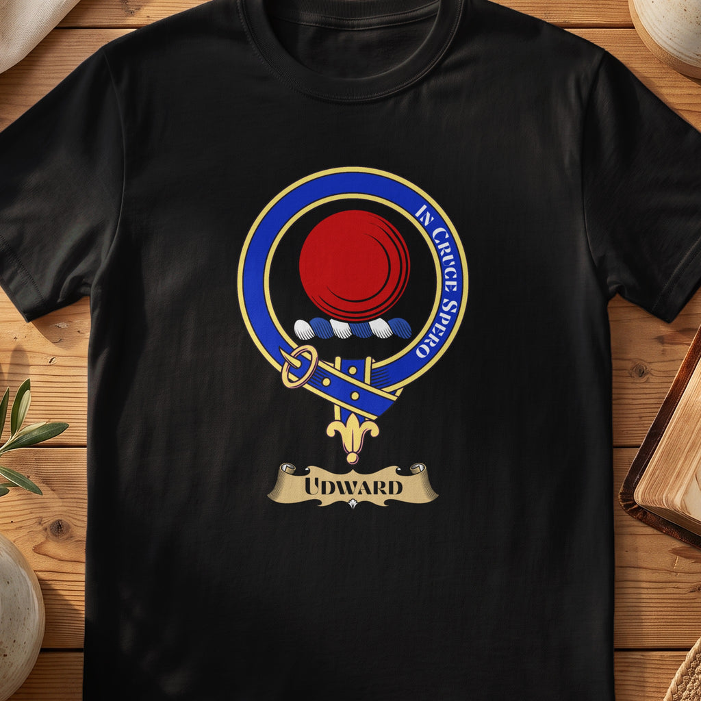 Udward Scottish clan crest T-shirt in Black