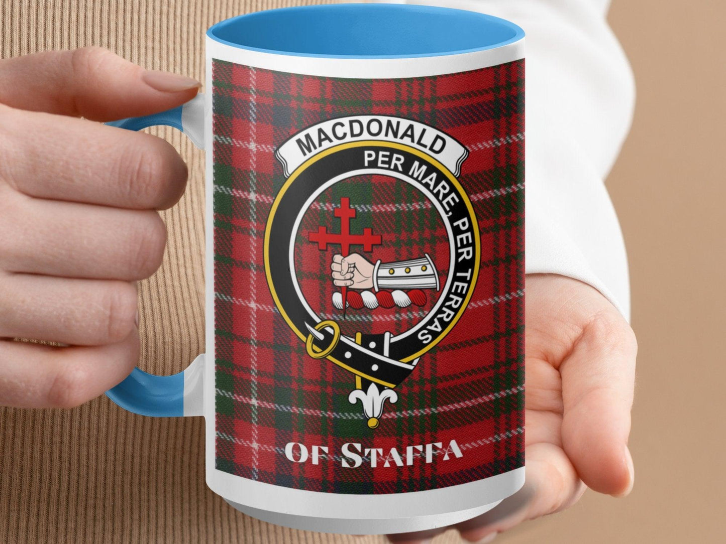 MacDonald Crest Tartan Plaid Clan Heritage Mug - Living Stone Gifts