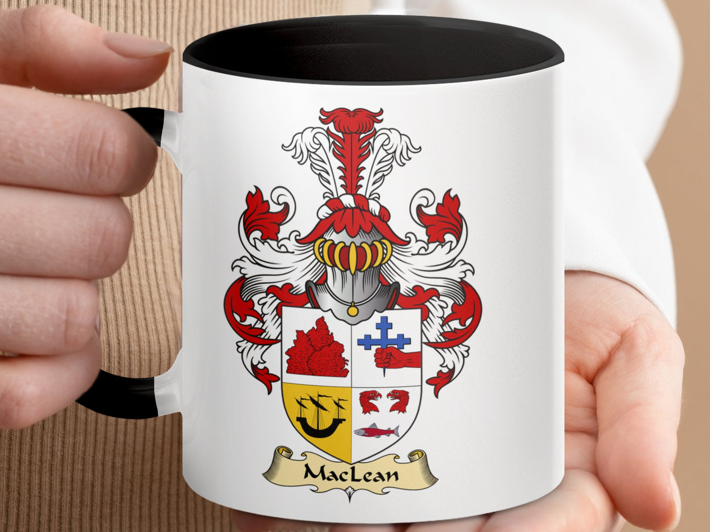 MacLean Clan Family Crest Scottish Heritage Emblem Mug - Living Stone Gifts