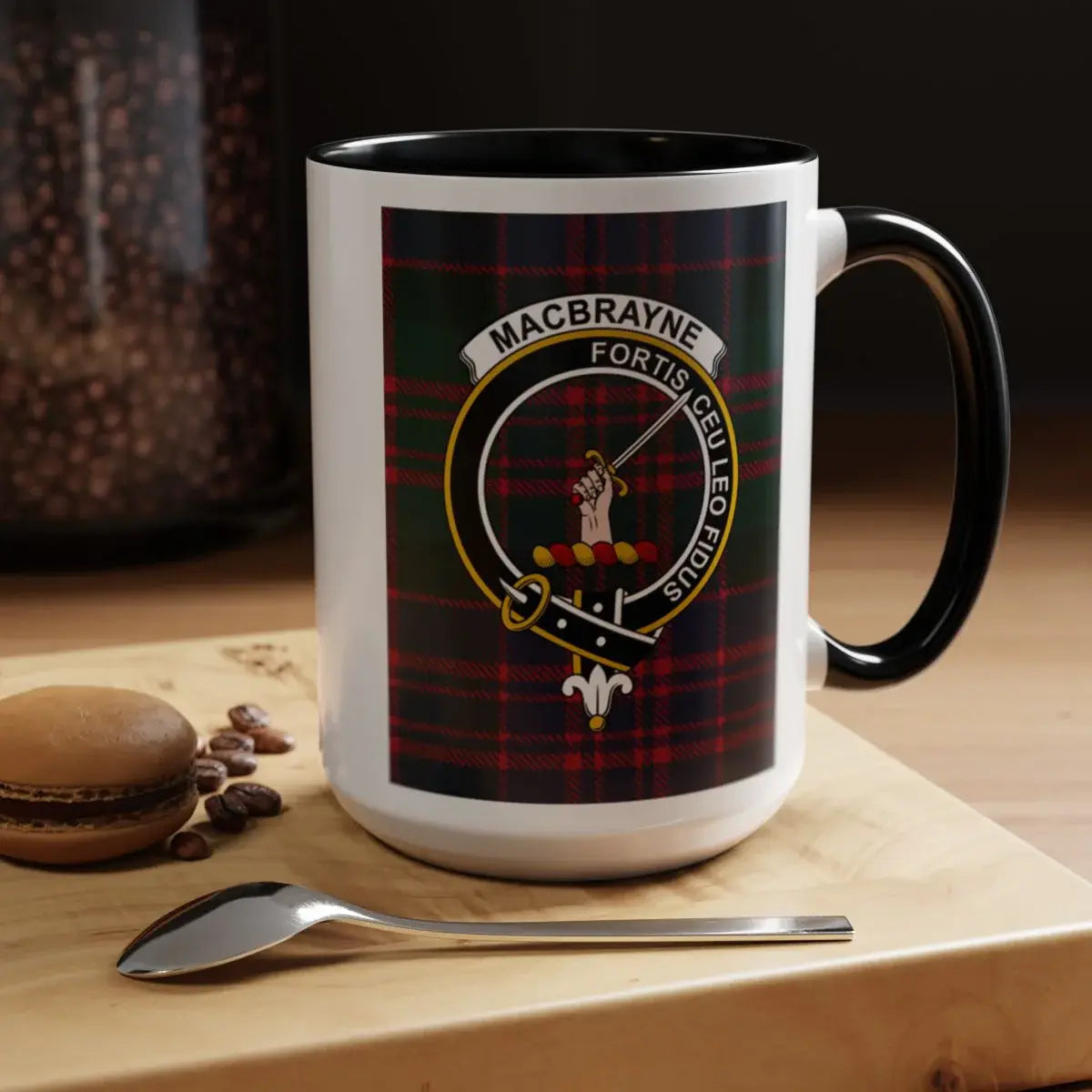 MacBrayne Fortis Celu Leo Fidus Tartan Design Mug