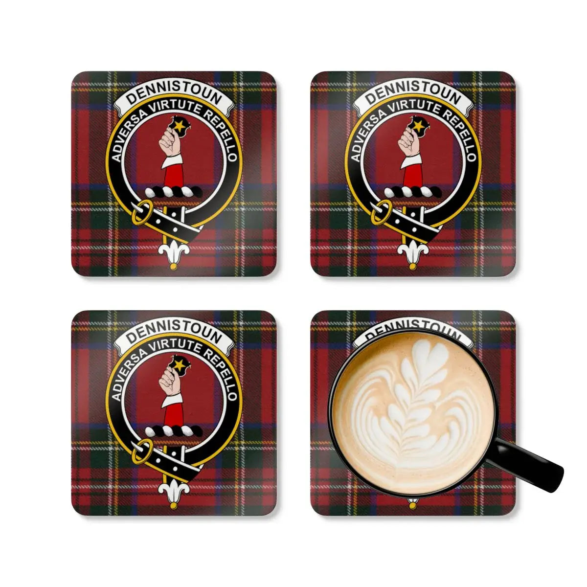 Dennistoun Tartan Print Coaster Set drinkware product type