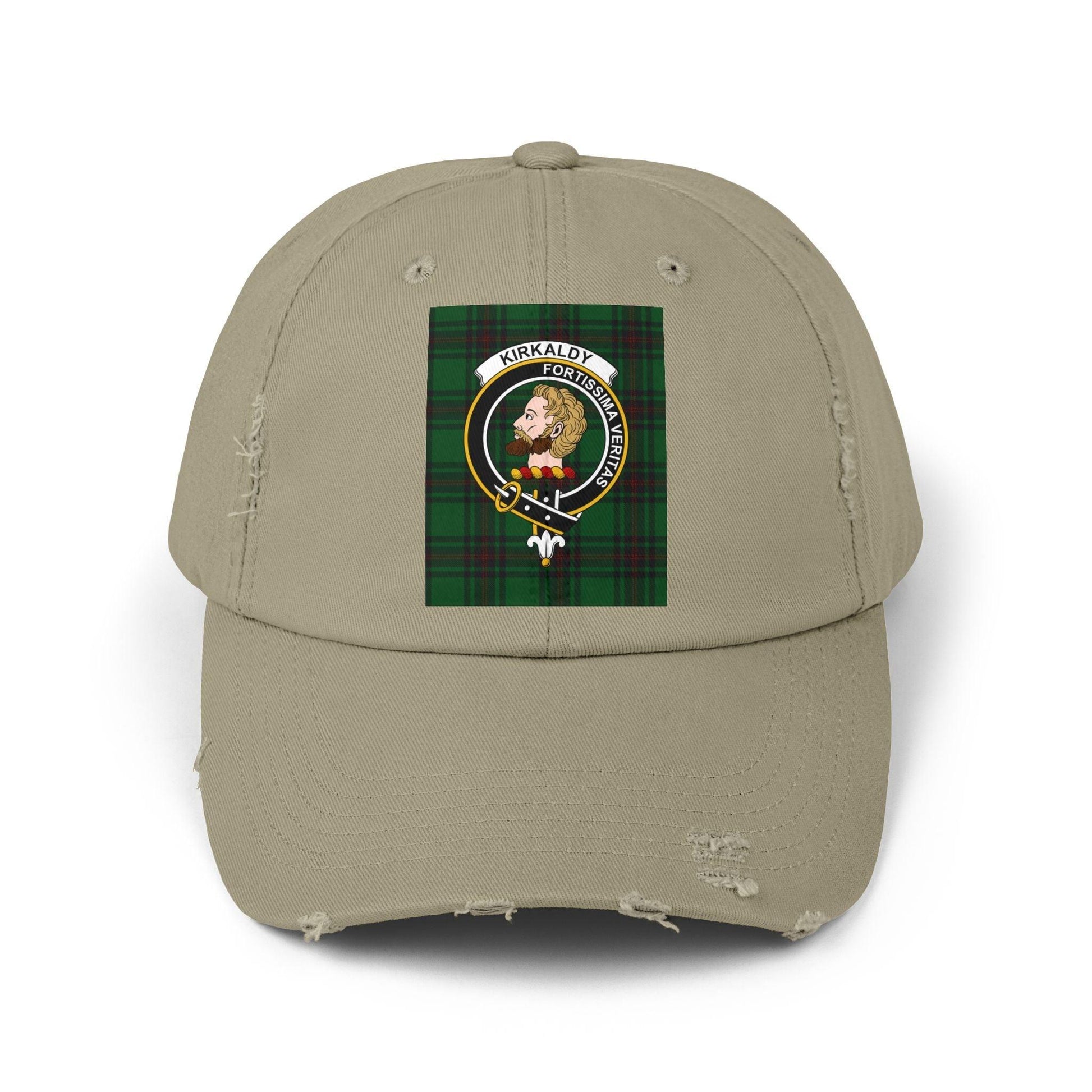 Kirkaldy Clan Crest Scottish Distressed Baseball Cap - Celtic Ancestry Gifts