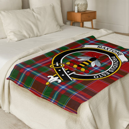 Scottish Clan Maxtone Tartan Throw Blanket - Living Stone Gifts