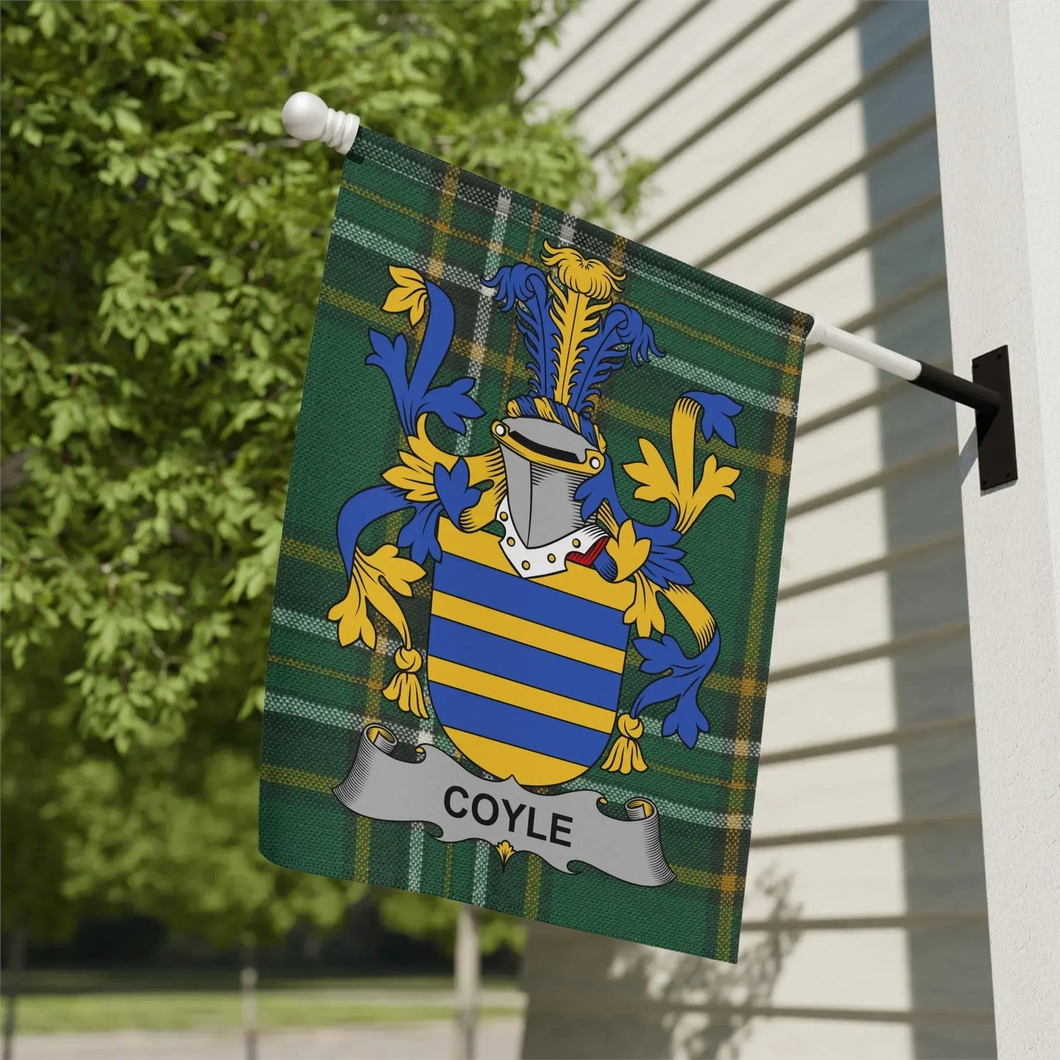 Coyle Family Crest Personalized Outdoor Flag product