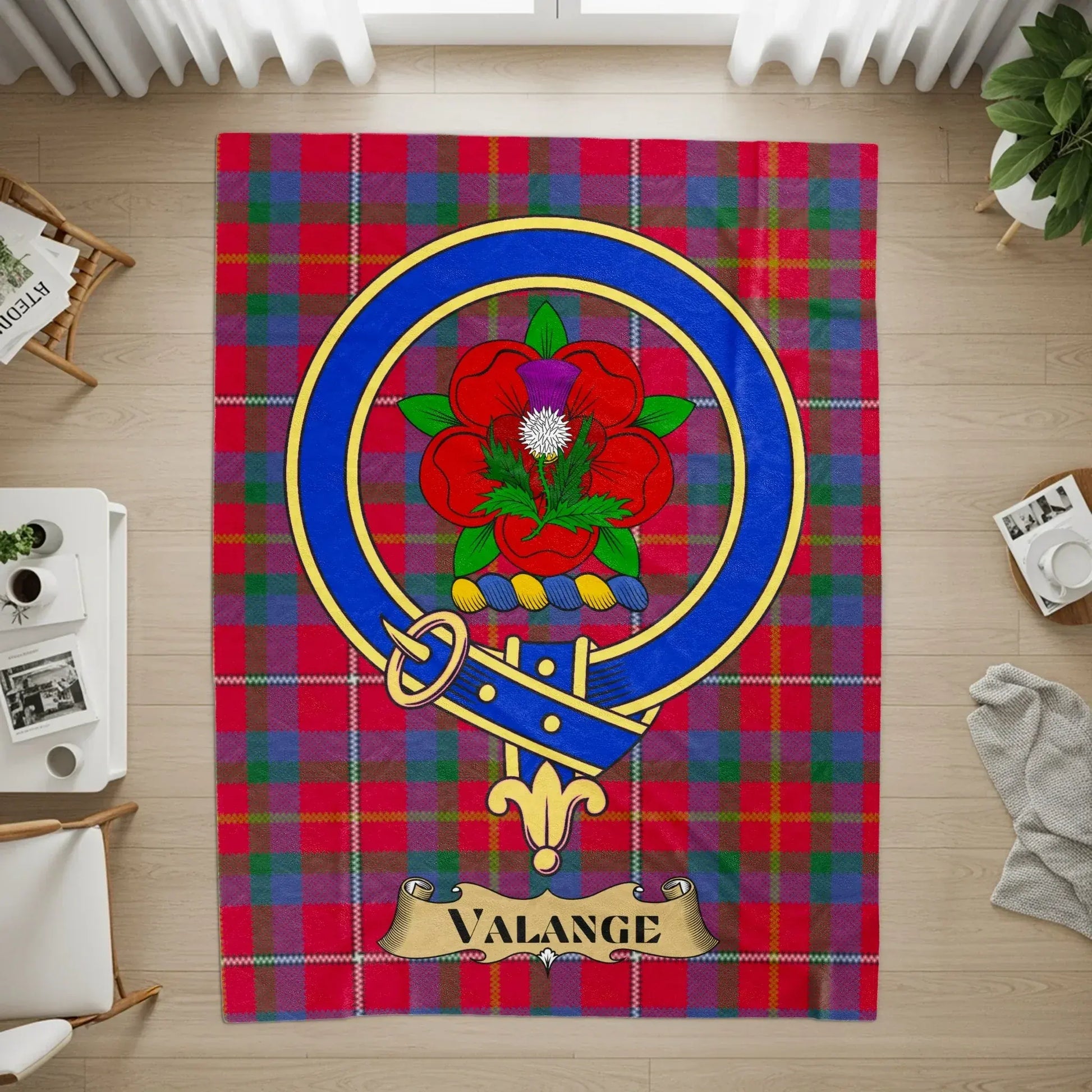 Valange Tartan Design Custom Floor Rug product