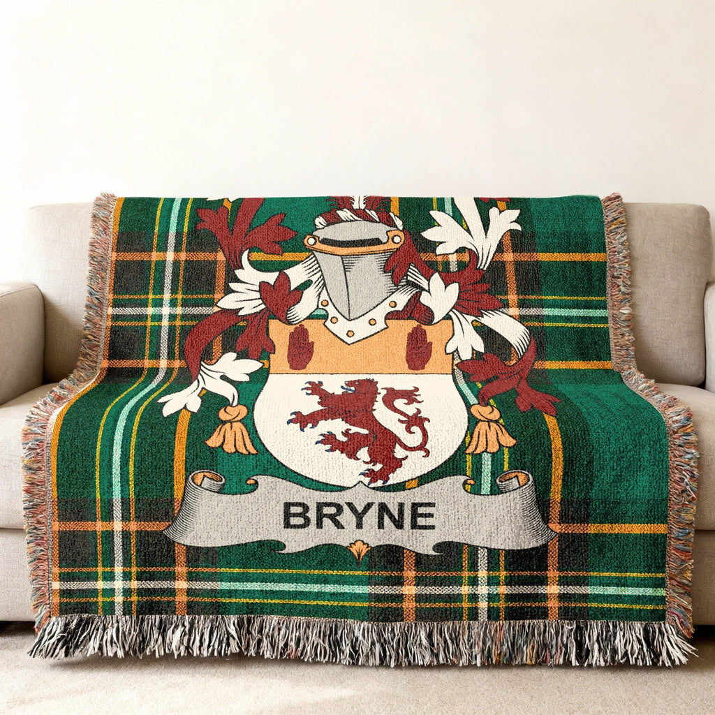 Bryne Family Crest Tartan Plaid Green Decor product type