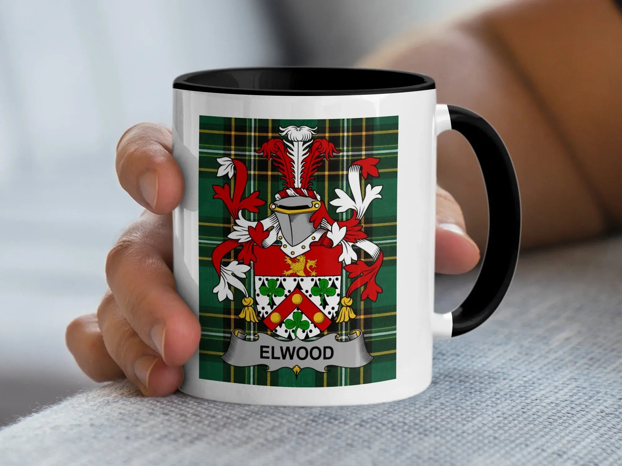 Elwood Irish National Tartan ceramic accent mug