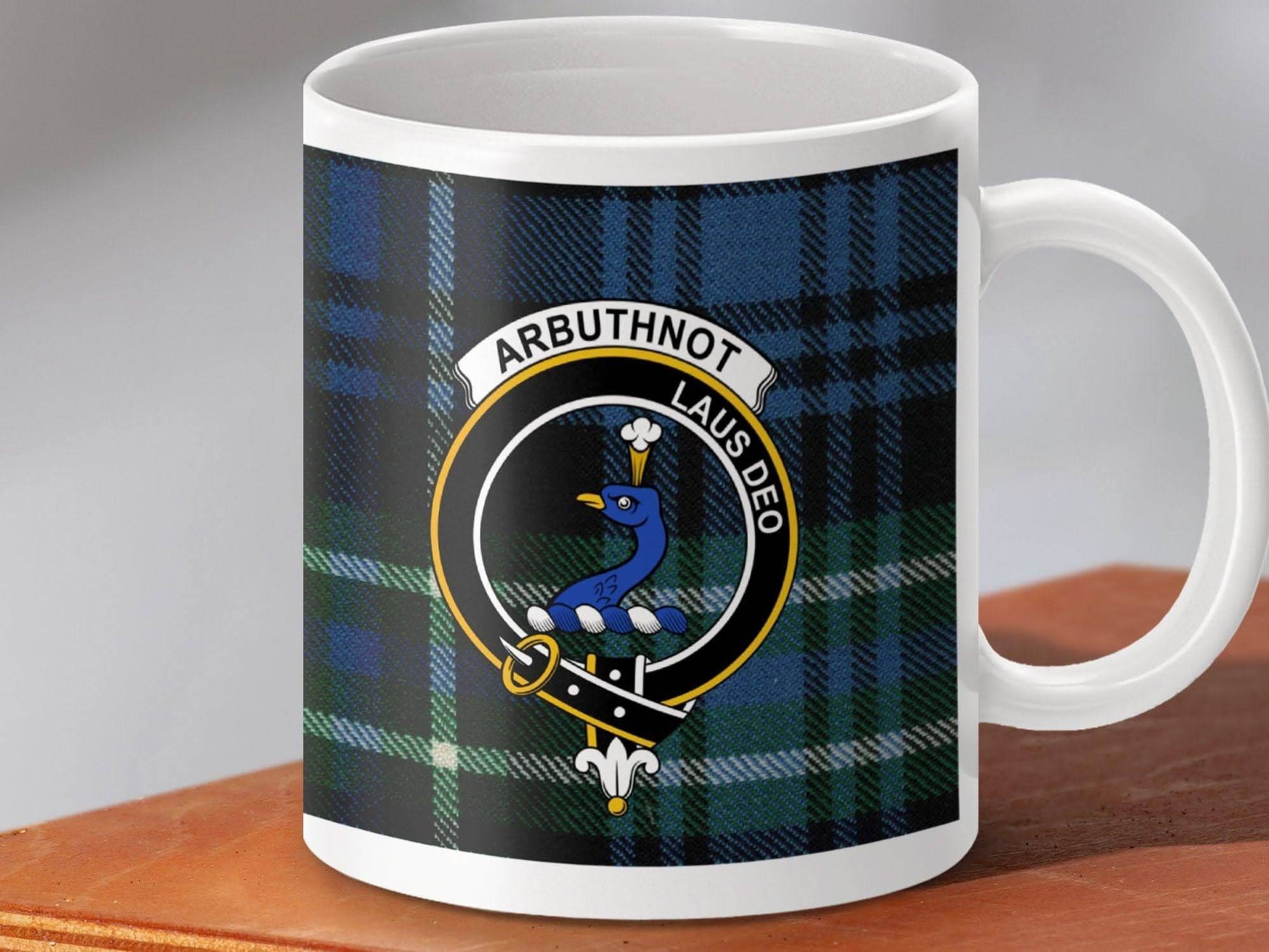 Arbuthnot Family Crest Tartan Mug Drinkware product