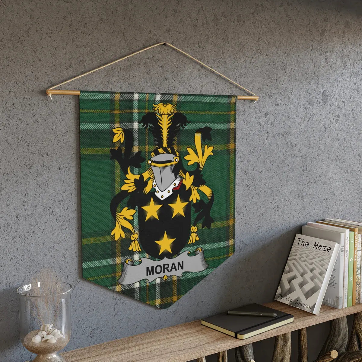 Custom Family Crest Tartan Wall Hanging Banner product
