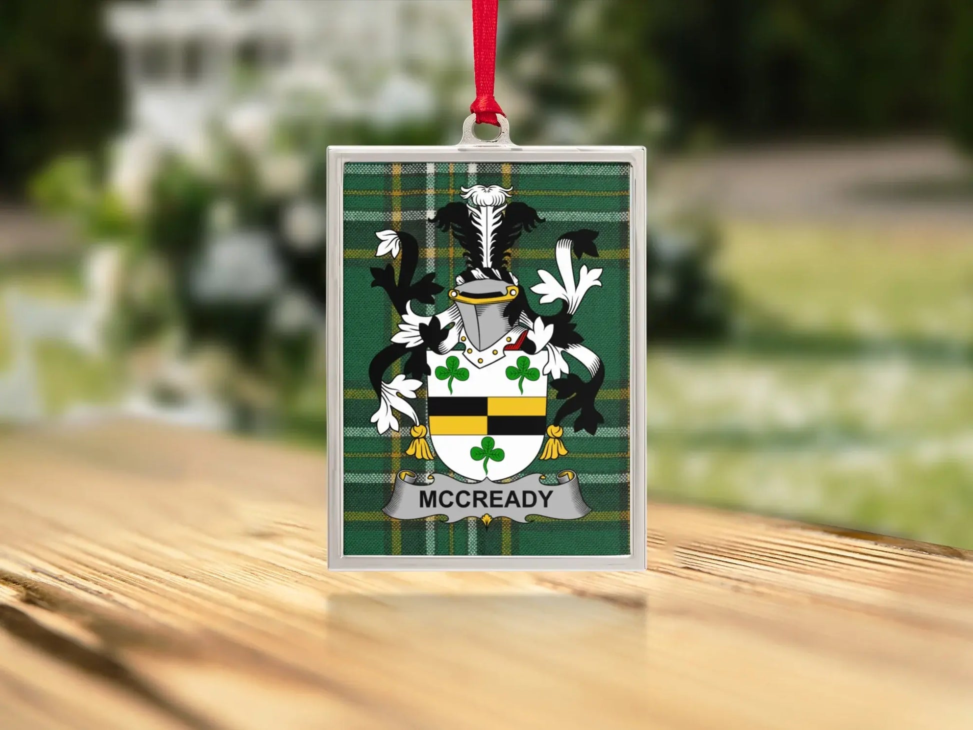 Personalized McCready Family Crest Ornament product type