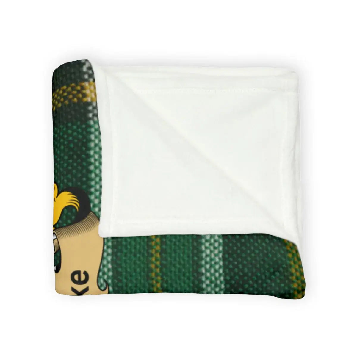 Cozy Green and White Plaid Blanket Bedding Product