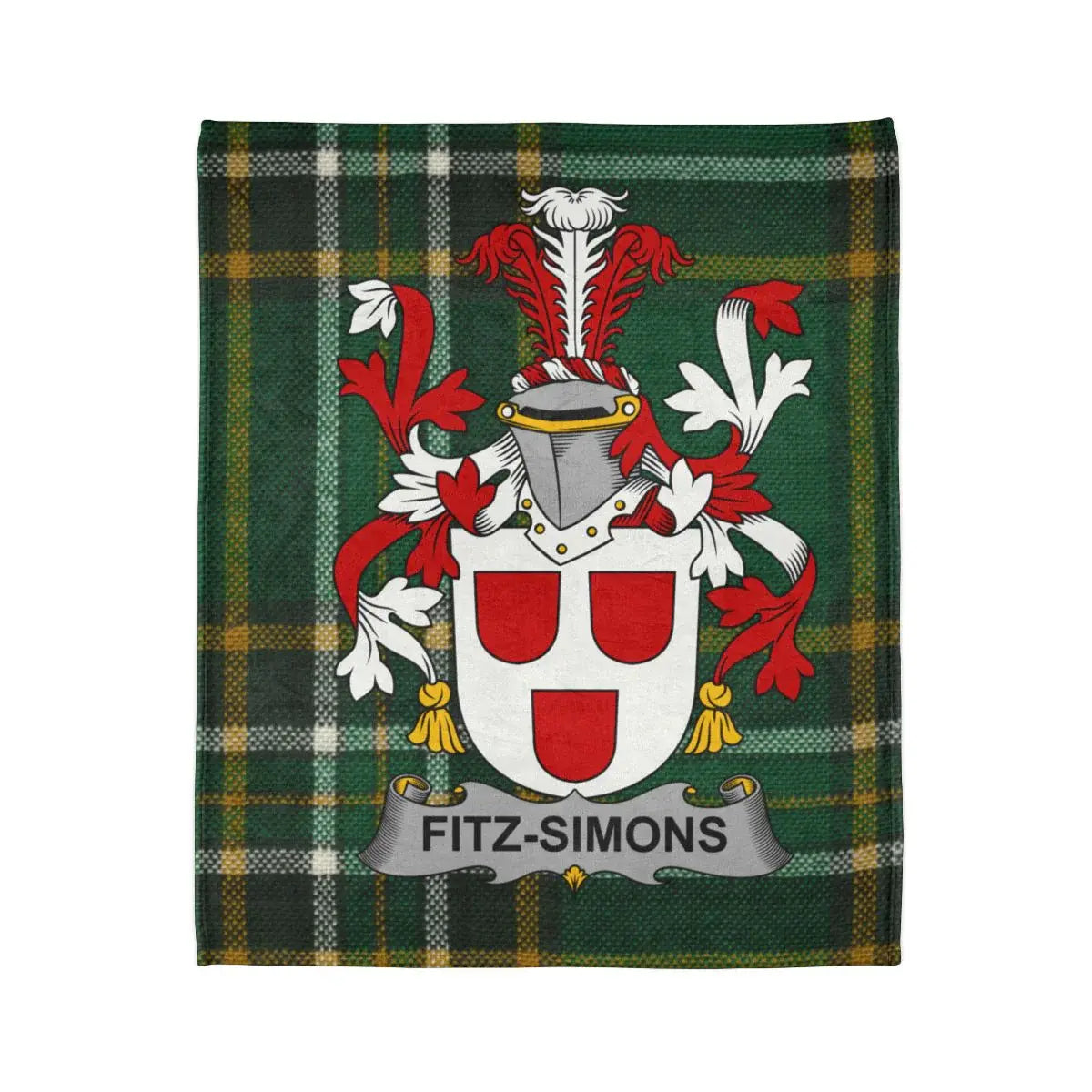 Customized Family Crest Plaid Blanket product