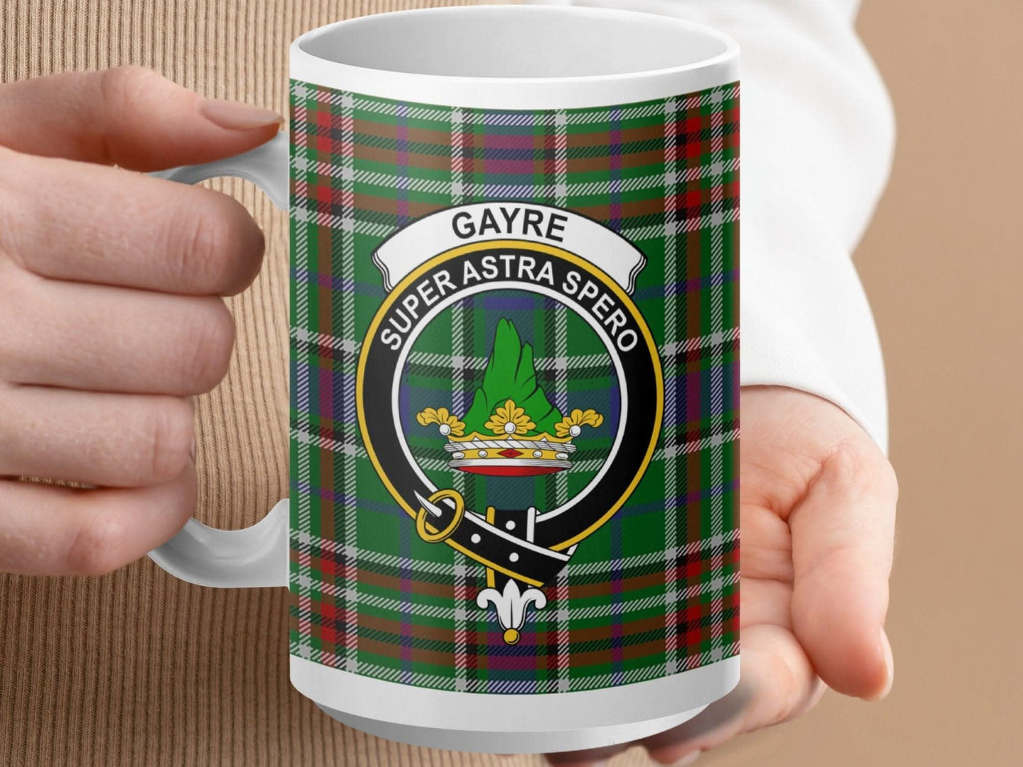 Gayre Super Astra Spero Plaid Crest Design Mug product