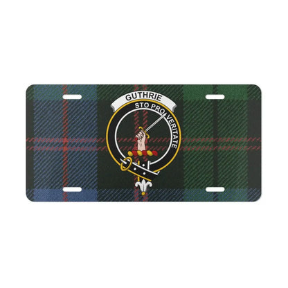 Clan Guthrie Tartan Pattern Decorative License Plate product type