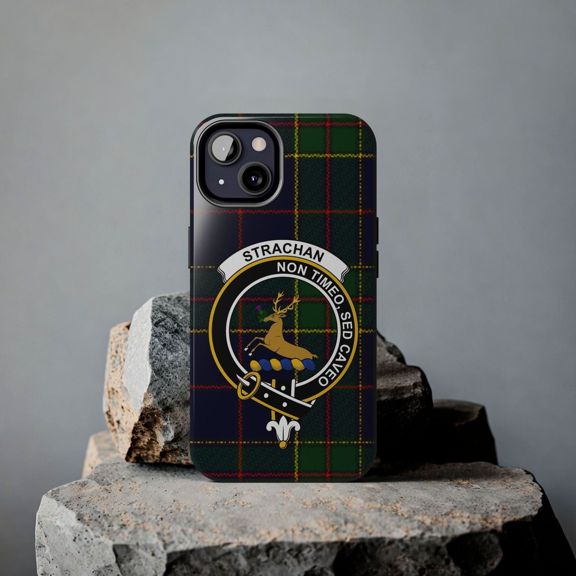 Strachan Tartan Clan Non Timeo Sed Caveo Cell Phone Case - Celtic Ancestry Gifts