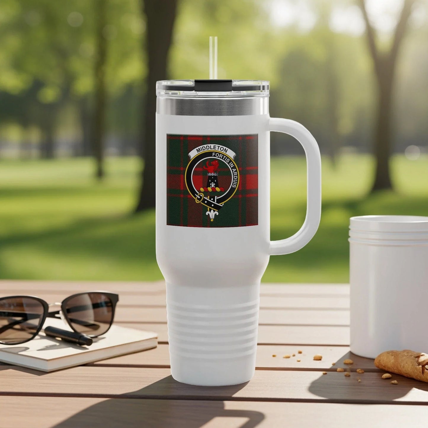 Scottish Clan Tartan Middlefield Crest Travel Mug product