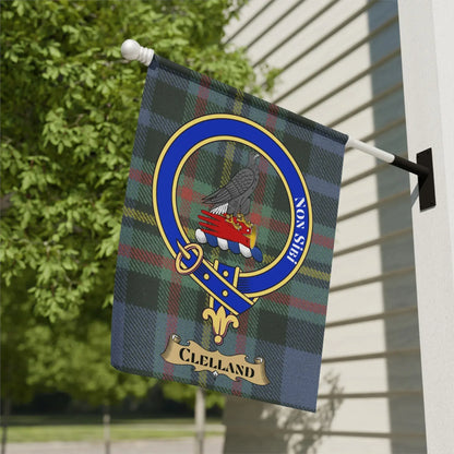 Clelland His Non-Sit Family Crest Plaid Flag product