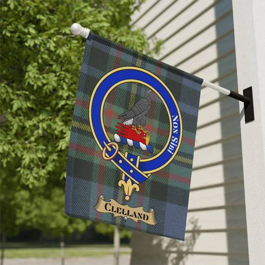 Clelland His Non-Sit Family Crest Plaid Flag product