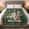 Dancer Clan Coat Arms Green Plaid Tartan Throw Blanket product type