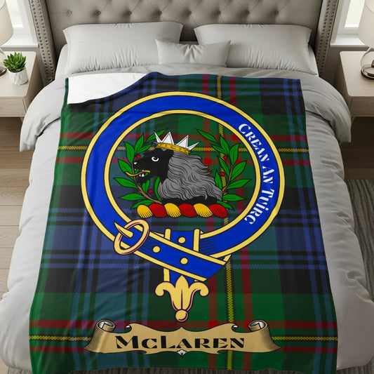McLaren Tartan Clan Crest Soft Fleece Blanket product